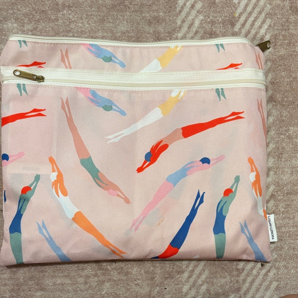Colorful Swimmer Print Women's Bag